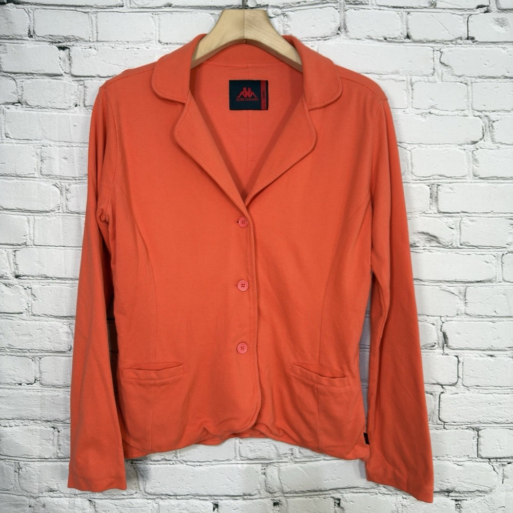 Robe Di Kappa Women's Blazer‎ Jacket Size XL Orange Rare 3 Button Robe Giovani